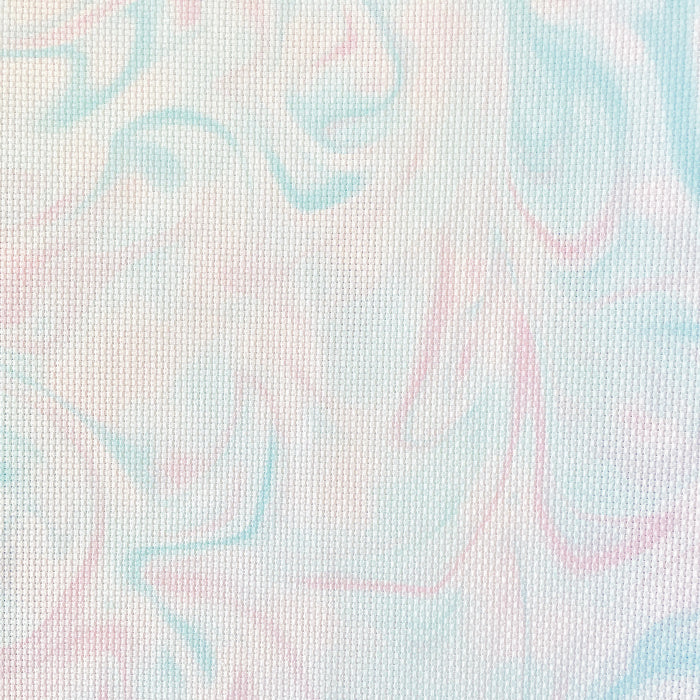 Pink/Blue Swirl Printed Evenweave 28ct